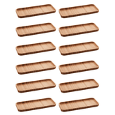 Kit 12 Bandejas de Bambu Hire 28cm - Ela Decora